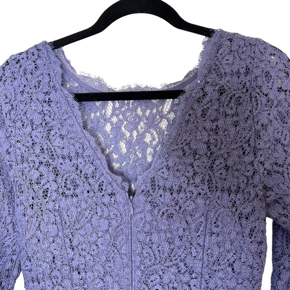 ADRIANNA Papell - Quarter Length Sleeve Lace Sheath Dress - Picture 5 of 8